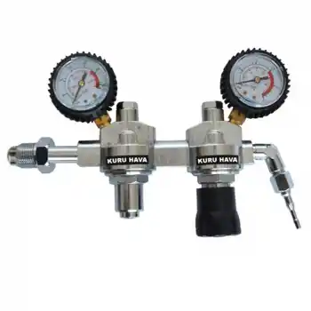 Evren 033 0-1,5 Bar G5/8 Dış Çift Kademeli Kuru Hava Basınç Düşürücü