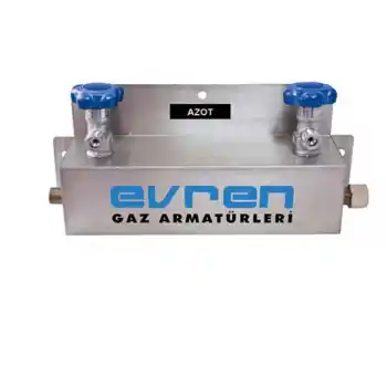 Evren 521 300 Bar G3/4 - 2’li Tüp Bağlantısı için Azot Manifold Sistemi