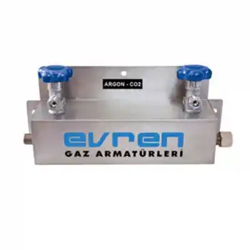 Evren 522 300 Bar G3/4 - 2’li Tüp Bağlantısı için Argon - Karbondioksit Manifold Sistemi