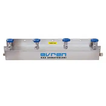 Evren 531 300 Bar G3/4 - 4’lü Tüp Bağlantısı için Yanıcı Gaz Manifold Sistemi