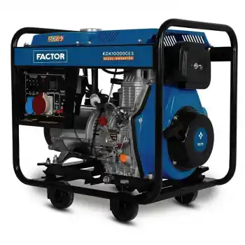 Factor KDK10000CE3 Dizel Jeneratör İpli / Marşlı Trifaze 9.4 KVA