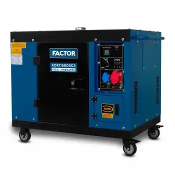 Factor KDK11500SC3 Kabinli Marşlı Dizel Trifaze Jeneratör 11 kVa