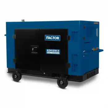 Factor KDK12SC3 Kabinli Su Soğutmalı Dizel Trifaze Jeneratör 12 kVa