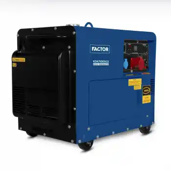 Factor KDK7500SC3 Dizel Kabinli Marşlı Trifaze Jeneratör 6.9 kva
