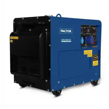Factor KDK7500SCA Otomatik Dizel Kabinli Marşlı Monofaze Jeneratör 6.9 kva