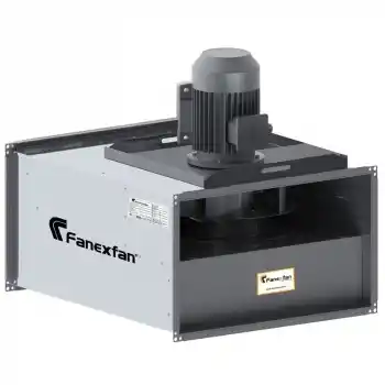 Fanexfan FHDK-SY-450 Harici Motorlu Geriye Eğik Seyrek Kanatlı Dikdörtgen Kanal Fanı Monofaze