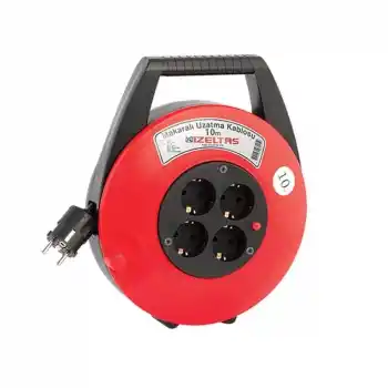İzeltaş 0741050010 10M 3x1.5mm Makaralı Uzatma Kablosu