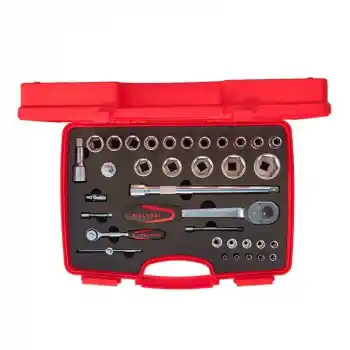 İzeltaş 1113001038 1/4 - 1/2 35 Parça Altı Köşe Lokma Anahtar Takımı