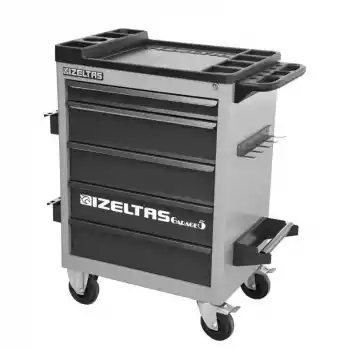 İzeltaş 8242323005 5 Çekmeceli Garaj Serisi Gri Gövde Gri Çekmece Boş Takım Dolabı