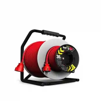 KERG Çift Makaralı Uzatma Kablosu (40m, 3x1,5mm2) - 15 Yıl Garantili