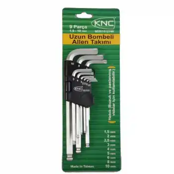 KNC 9 Parça 1,5-10mm Alyan Takımı