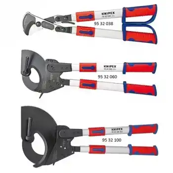 Knipex 95 32 060 Teloskopik Kollu Cırcırlı Kablo Makası