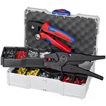 Knipex 97 90 10 Kablo Bağlantı Uçları için Elektrikli Sıkma Seti
