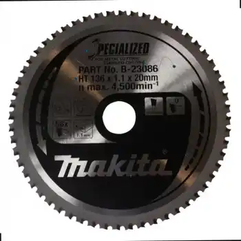 Makita B-23086 Metal Kesme için Metal Elmas Daire Testere Bıçağı 136x20mm 56 Diş