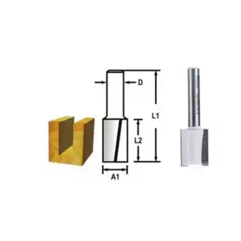 Makita D-47472 Dalma Düz Kanal Freze Bıçağı (Çift Bıçak) 12mm