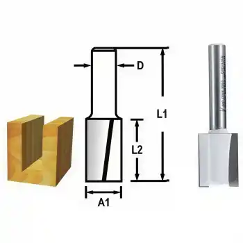 Makita D-47581 Dalma Düz Kanal Freze Bıçağı (Çift Bıçak) 20mm