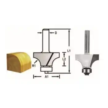 Makita D-48321 Rulmanlı Yuvarlak Profil Freze Bıçağı (Çift Bıçak)