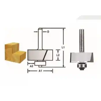 Makita D-48745 Rulmanlı Lamba Açma Freze Bıçağı (Çift Bıçak)