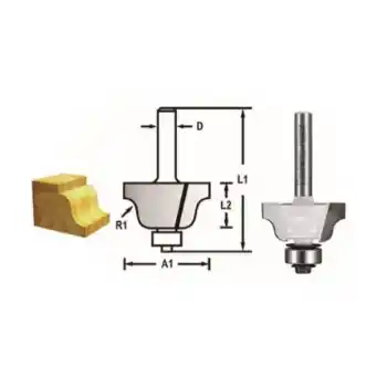 Makita D-48767 Rulmanlı Profil Freze Bıçağı (Çift Bıçak)