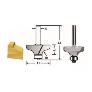 Makita D-48789 Rulmanlı Kenar Yuvarlama Freze Bıçağı (Çift Bıçak)