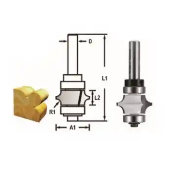 Makita D-48826 Çift Rulmanlı Kenar Süsü Freze Bıçağı (Çift Bıçak)