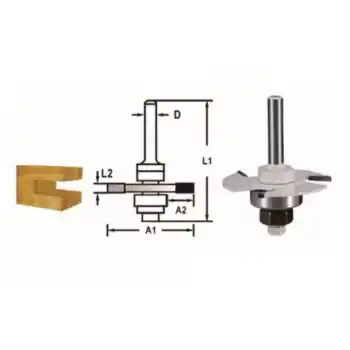 Makita D-48941 Yiv Açma Freze Bıçağı - Üç Kanatlı (Üç Bıçak)