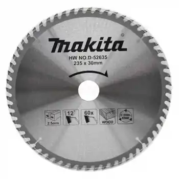 Makita D-52635 Ahşap için Daire Testere 235x30mm 60 Diş