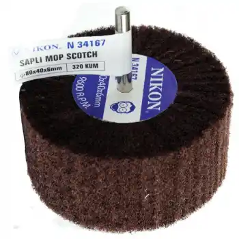 Nikon N34167 80x40x6mm 320 Kum Non Woven Saplı Mop Zımpara