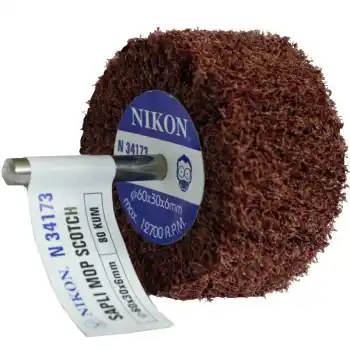 Nikon N34173 60x30x6mm 80 Kum Non Woven Saplı Mop Zımpara