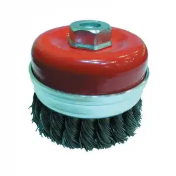 Partner PT02036 65mm Gri Burma Telli M14 Vidalı Çanak Fırça