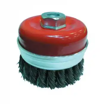 Partner PT02042 125mm Gri Burma Telli M14 Vidalı Çanak Fırça