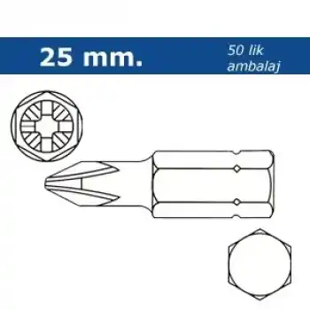 Proscr SCR03055 PH2 25mm Yıldız Bits Ucu