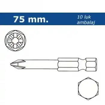 Proscr SCR03079 PH4 75mm Yıldız Bits Ucu