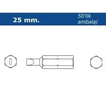 Proscr SCR03111 SL6 25mm Düz Bits Ucu