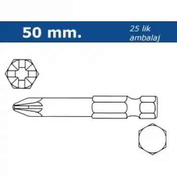 Proscr SCR03167 PZ3 50mm Pozi Bits Ucu