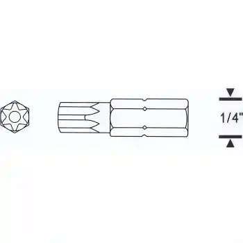 Proscr SCR03205 T9 25mm Delikli Torx Bits Ucu