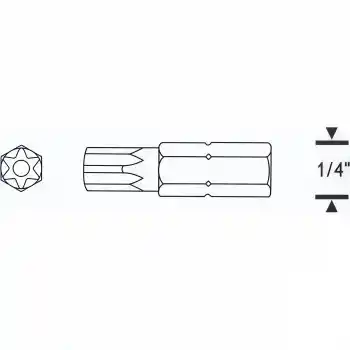 Proscr SCR03205 T9 25mm Delikli Torx Bits Ucu