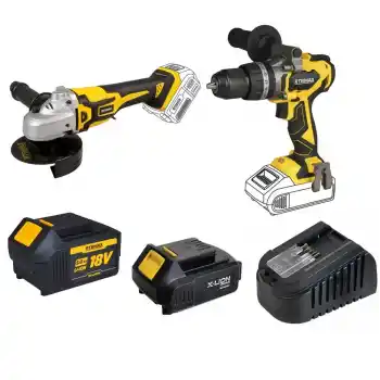 Rtrmax Akülü RTX3010B Matkap, RTX2055B Avuç Taşlama Seti