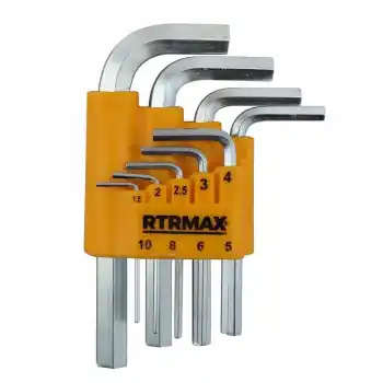 Rtrmax RH03851 9Lu Set Kısa Hex Alyan Anahtar