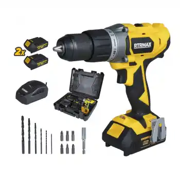 Rtrmax RTX1820 Akülü Darbeli Matkap 50 Nm 2x2 Ah
