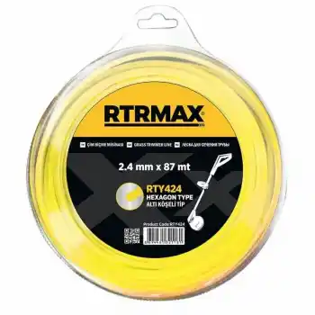 Rtrmax RTY424 2,4mmx87m Sarı Altıköşe Tırpan Misinası