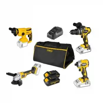 Rtrmax SET054 Akülü Matkap+Vidalama+Avuç Taşlama+Kırıcı Delici Alet Seti