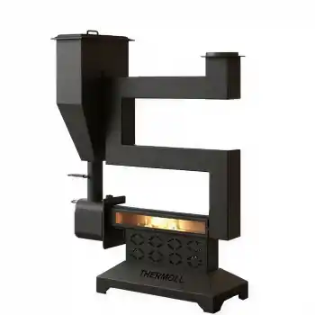 Thermoll T-100 Samir Dikey Şömineli Profil Pelet Sobası