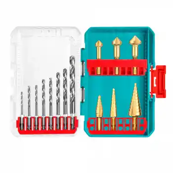 Total TACSDL61401 14 parça Hss Matkap Ucu ve Kademeli Uç Seti