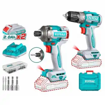 Total TCKLI20272E Akülü Matkap Darbeli Vidalama Seti 2.0Ah