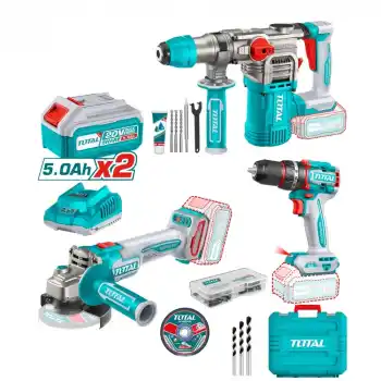 Total TOSLI241183E Akülü Kırıcı Delici+Matkap+Taşlama Seti