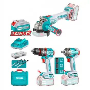 Total TOSLI241291E Darbeli Matkap+Avuç Taşlama+Somun Sıkma Seti