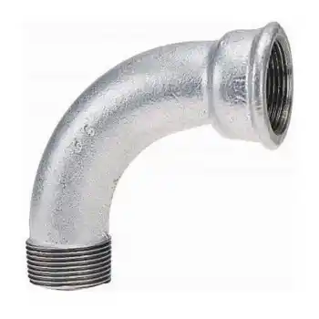 Trakya Döküm 3/8 Galvaniz İç ve Dış Dişli Deveboynu 90°