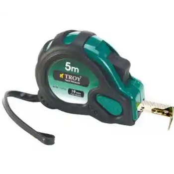 Troy 23126 Stoperli Şerit Metre (5mx19mm) Mıknatıslı