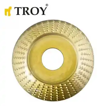Troy 25077 Avuç Taşlama için Ahşap Aşındırıcı Törpü Diski, Yarı Küre 125mm